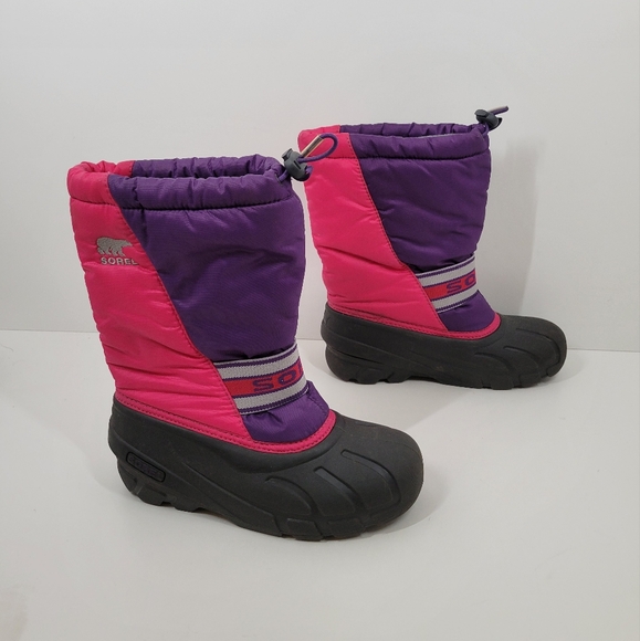 Sorel Other - SOREL NY1799-498 Pink Purple Waterproof Insulated Winter Snow Boots Youth Size 4